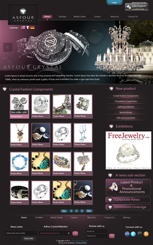 Web Design by pb for Asfour Crystal | Design: #459631