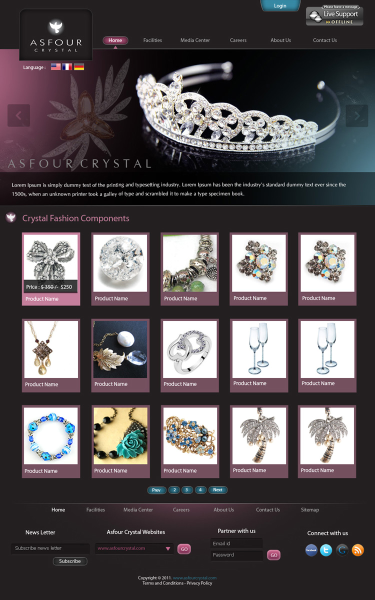 Web Design par pb pour Asfour Crystal | Design #462180