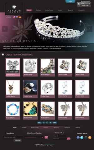 Web Design by pb for Asfour Crystal | Design: #462180
