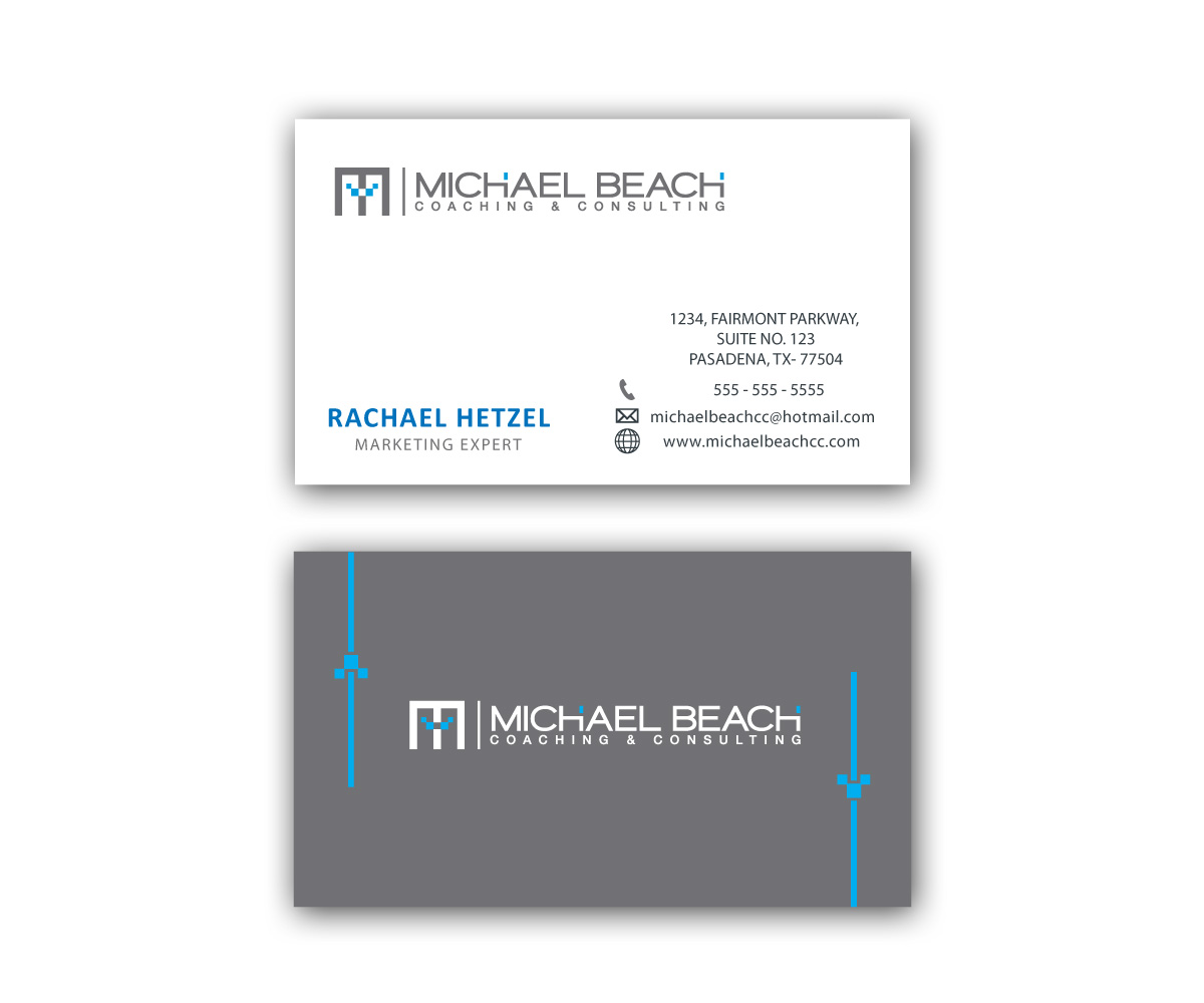Design de Carte de Visite par Andrew1965 pour Michael Beach Coaching & Consulting, LLC | Design #2172321