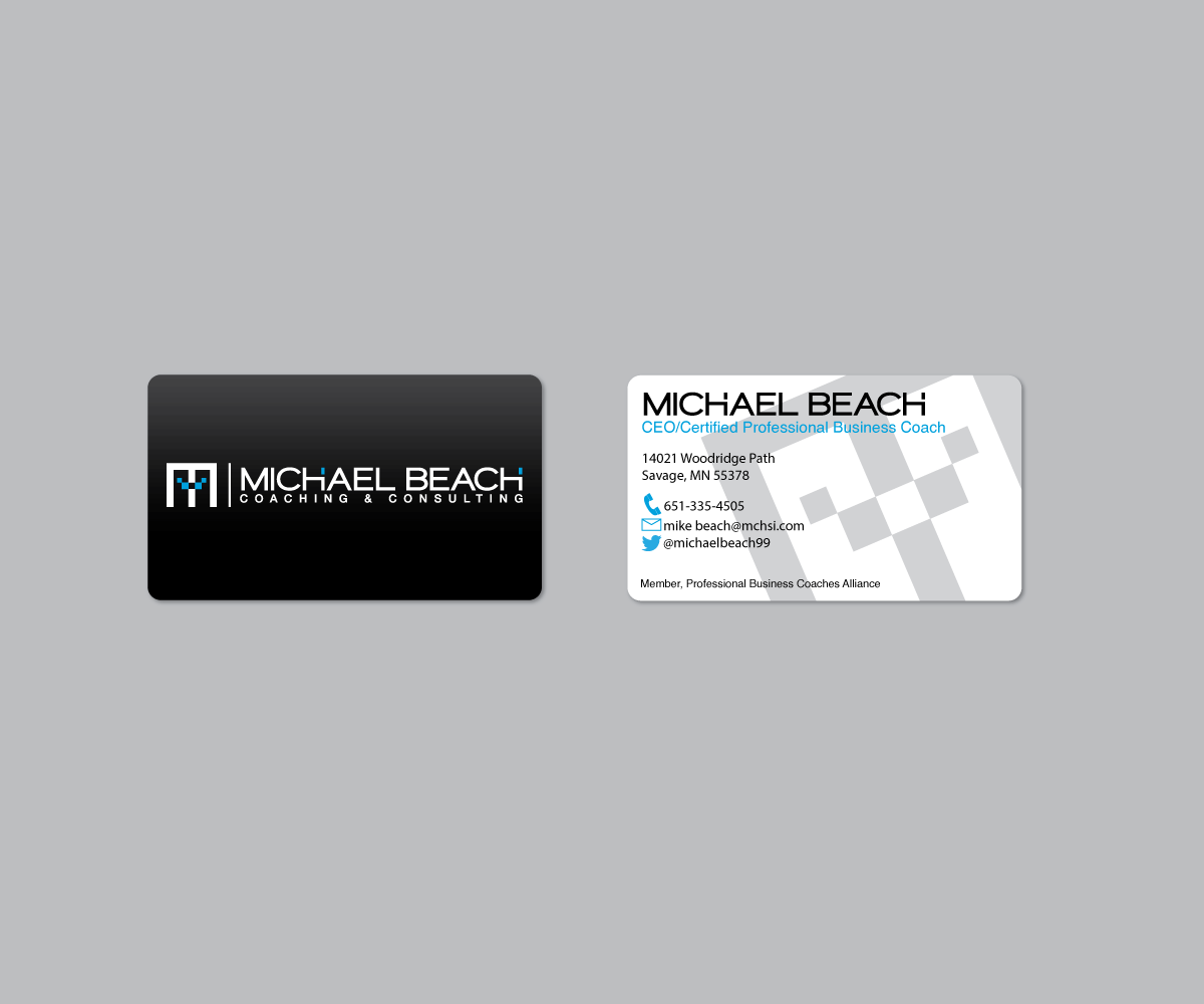 Visitenkarten-Design von cmoschler für Michael Beach Coaching & Consulting, LLC | Design #2185531