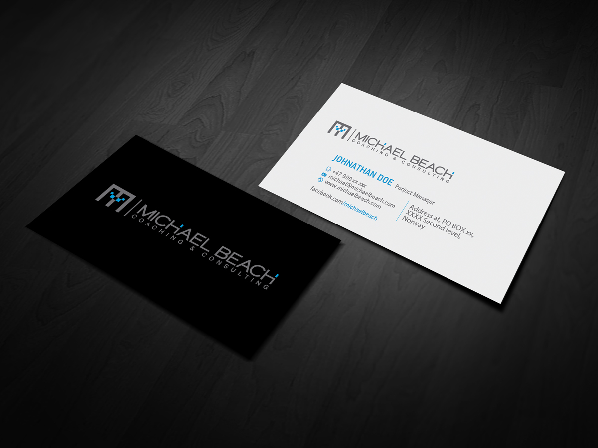 Business Card Design by diRtY.EMM for Michael Beach Coaching & Consulting, LLC | Design #2168115