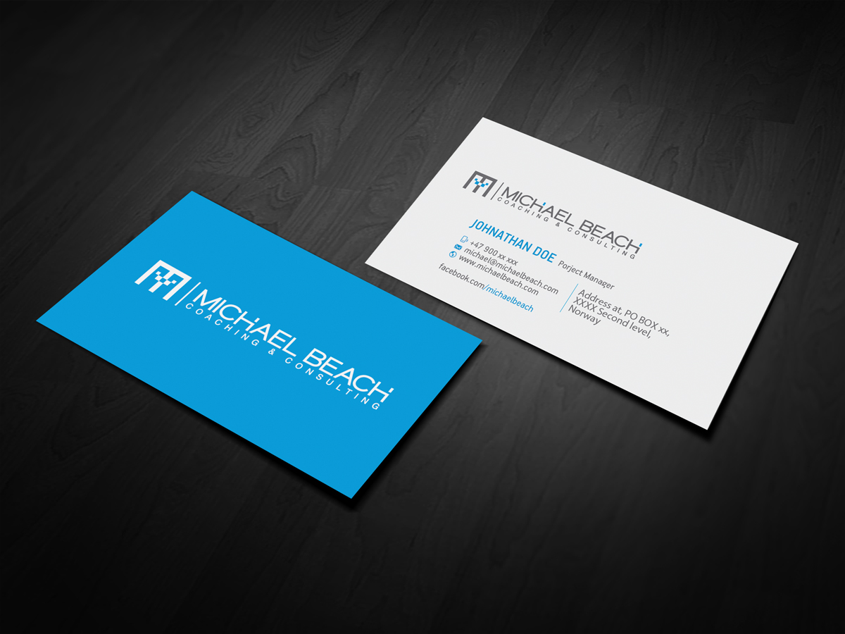 Business Card Design by diRtY.EMM for Michael Beach Coaching & Consulting, LLC | Design #2168117