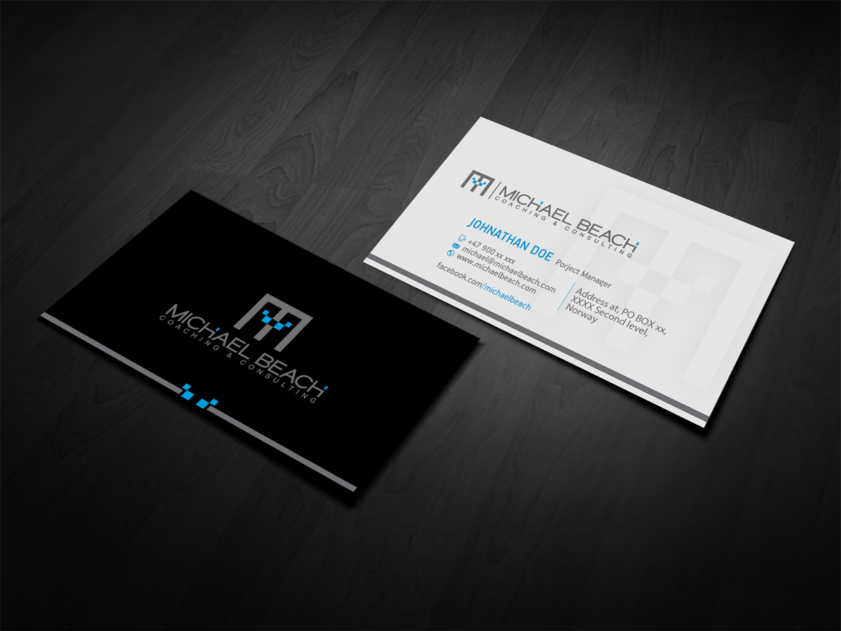 Business Card Design by diRtY.EMM for Michael Beach Coaching & Consulting, LLC | Design #2172183