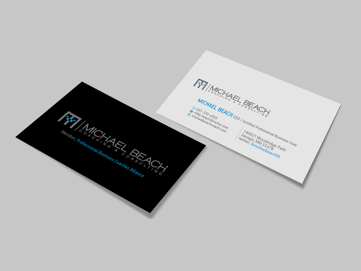 Business Card Design by diRtY.EMM for Michael Beach Coaching & Consulting, LLC | Design #2190822