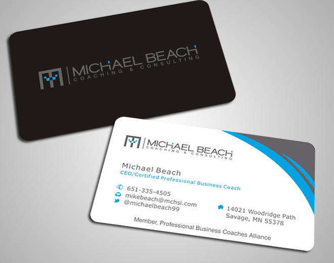 Business Card Design by SKYdesign for Michael Beach Coaching & Consulting, LLC | Design #2189068