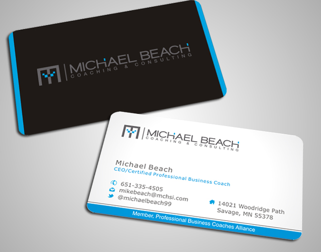 Business Card Design by SKYdesign for Michael Beach Coaching & Consulting, LLC | Design #2189072