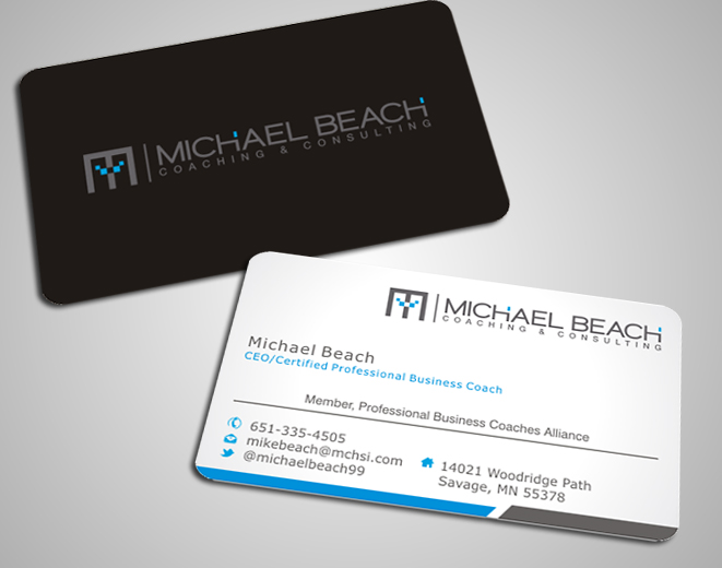 Business Card Design by SKYdesign for Michael Beach Coaching & Consulting, LLC | Design #2189073
