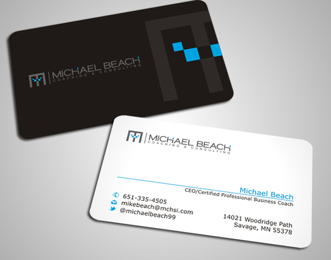 Business Card Design by SKYdesign for Michael Beach Coaching & Consulting, LLC | Design #2189076