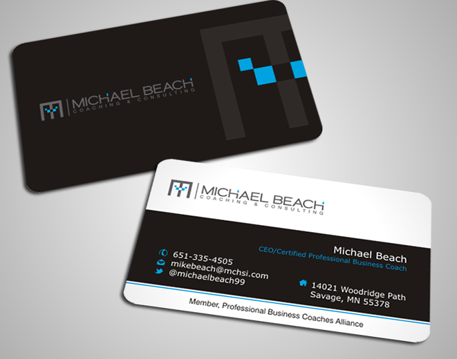 Business Card Design by SKYdesign for Michael Beach Coaching & Consulting, LLC | Design #2189077