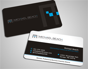 Business Card Design by SKYdesign for Michael Beach Coaching & Consulting, LLC | Design: #2189077
