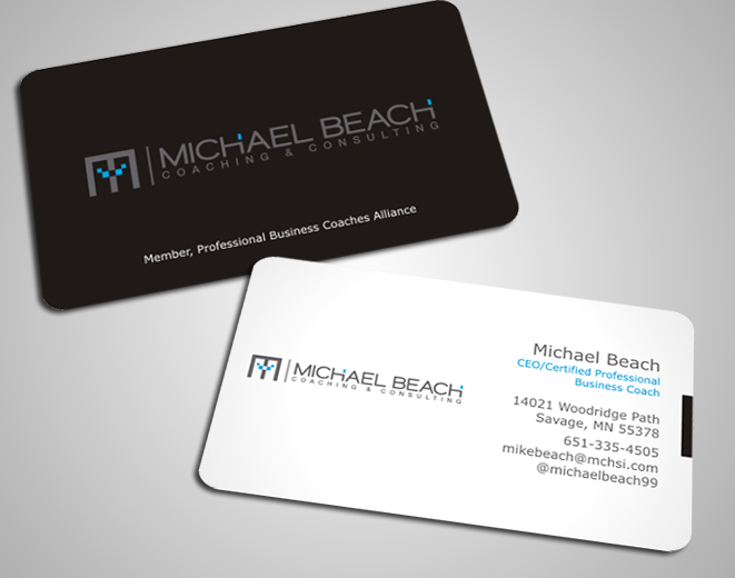 Business Card Design by SKYdesign for Michael Beach Coaching & Consulting, LLC | Design #2189082