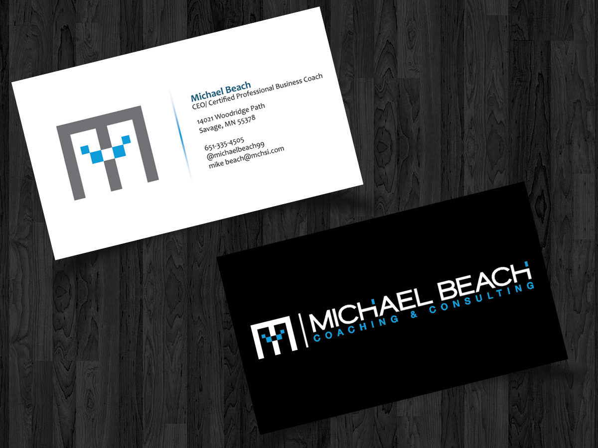 Business Card Design by Straw Hat for Michael Beach Coaching & Consulting, LLC | Design #2207131