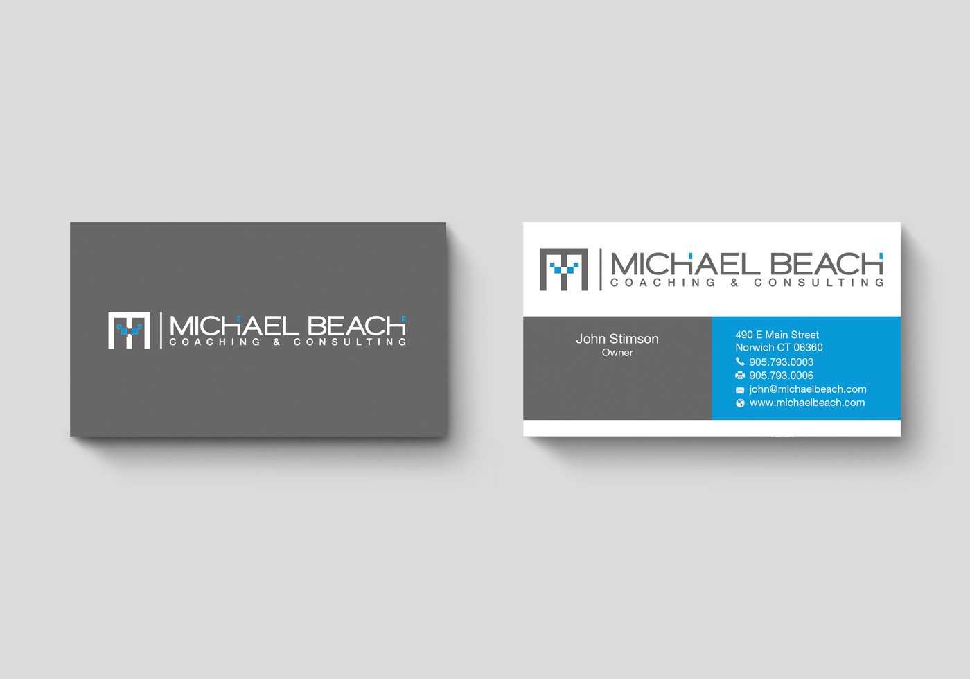 Business Card Design by deucesofhearts for Michael Beach Coaching & Consulting, LLC | Design #2175944