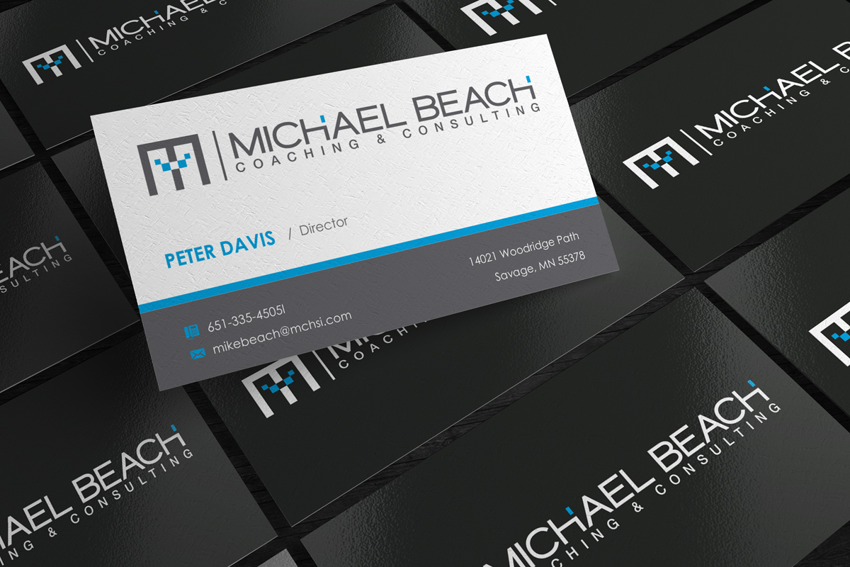 Design de Carte de Visite par logodentity pour Michael Beach Coaching & Consulting, LLC | Design #2174861