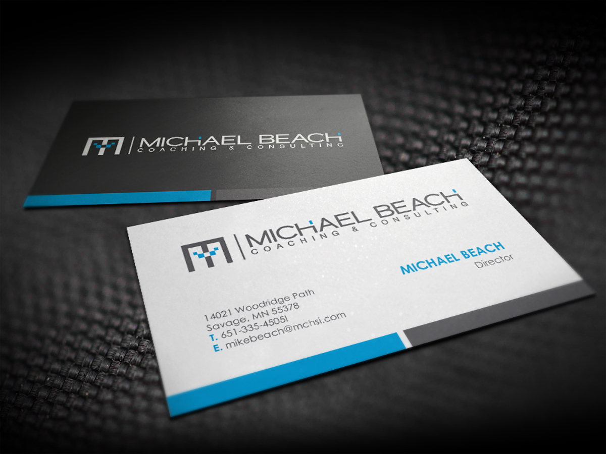 Business Card Design by logodentity for Michael Beach Coaching & Consulting, LLC | Design #2178568