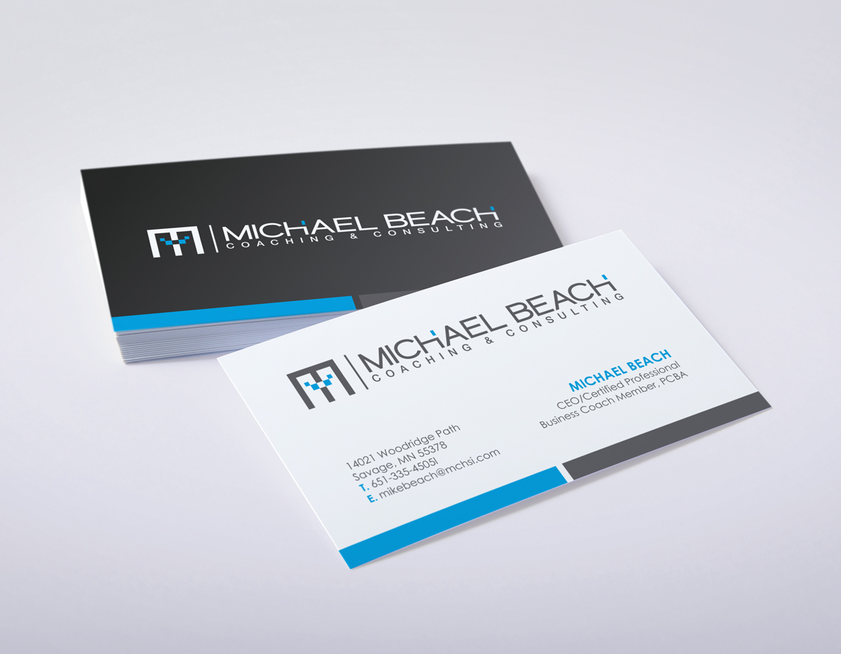 Business Card Design by logodentity for Michael Beach Coaching & Consulting, LLC | Design #2181834