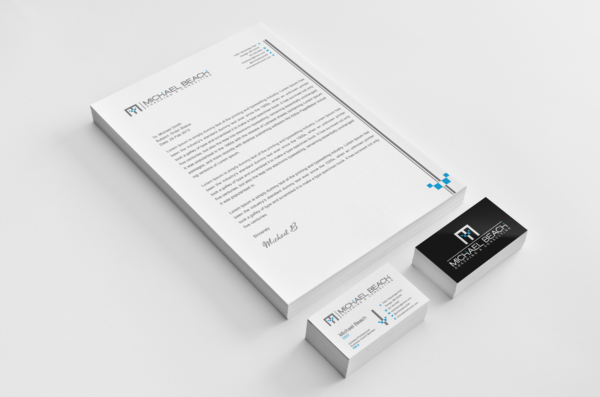 Stationery Design by stoodio.id for Michael Beach Coaching & Consulting, LLC | Design #2180886