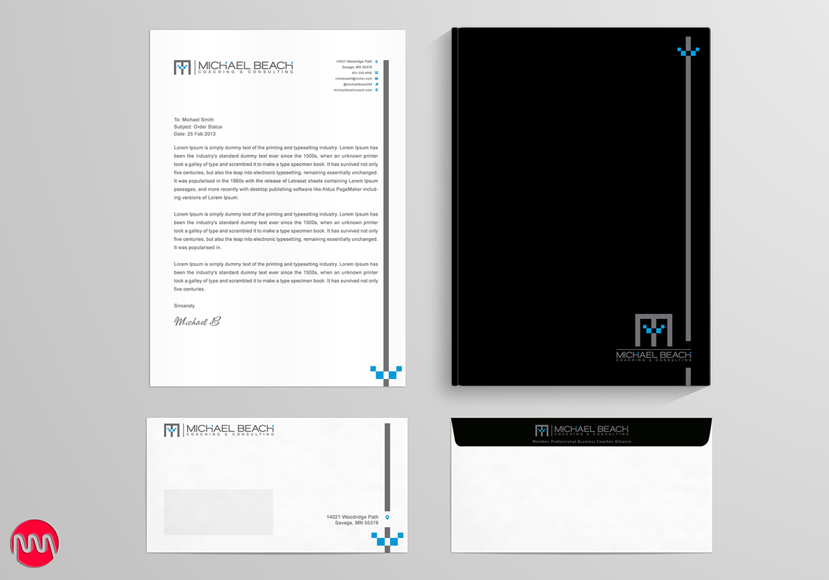 Design de Papeterie par stoodio.id pour Michael Beach Coaching & Consulting, LLC | Design #2214264
