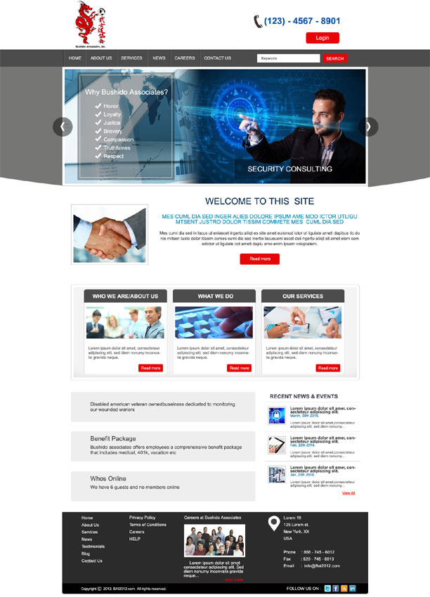 Diseño Web por DesignXyz para Bushido Associates, Inc. | Diseño #10196616