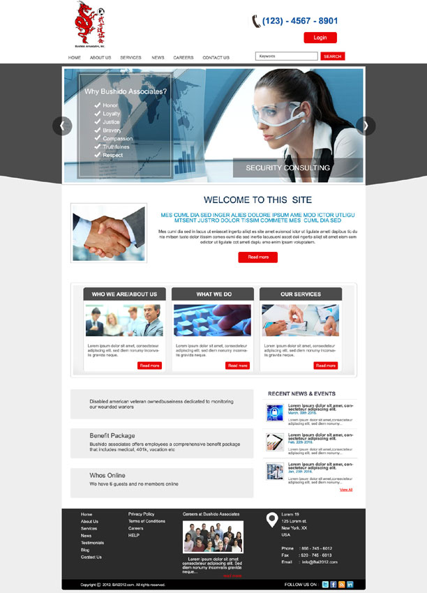 Web Design by DesignXyz for Bushido Associates, Inc. | Design #10274453
