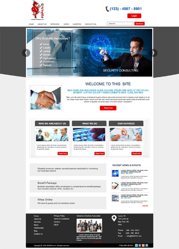 Diseño Web por DesignXyz para Bushido Associates, Inc. | Diseño #10274505