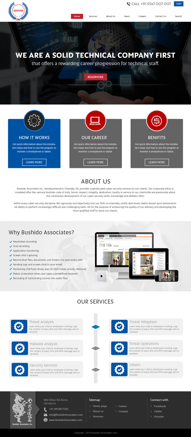 Diseño Web por webxvision para Bushido Associates, Inc. | Diseño #10089839