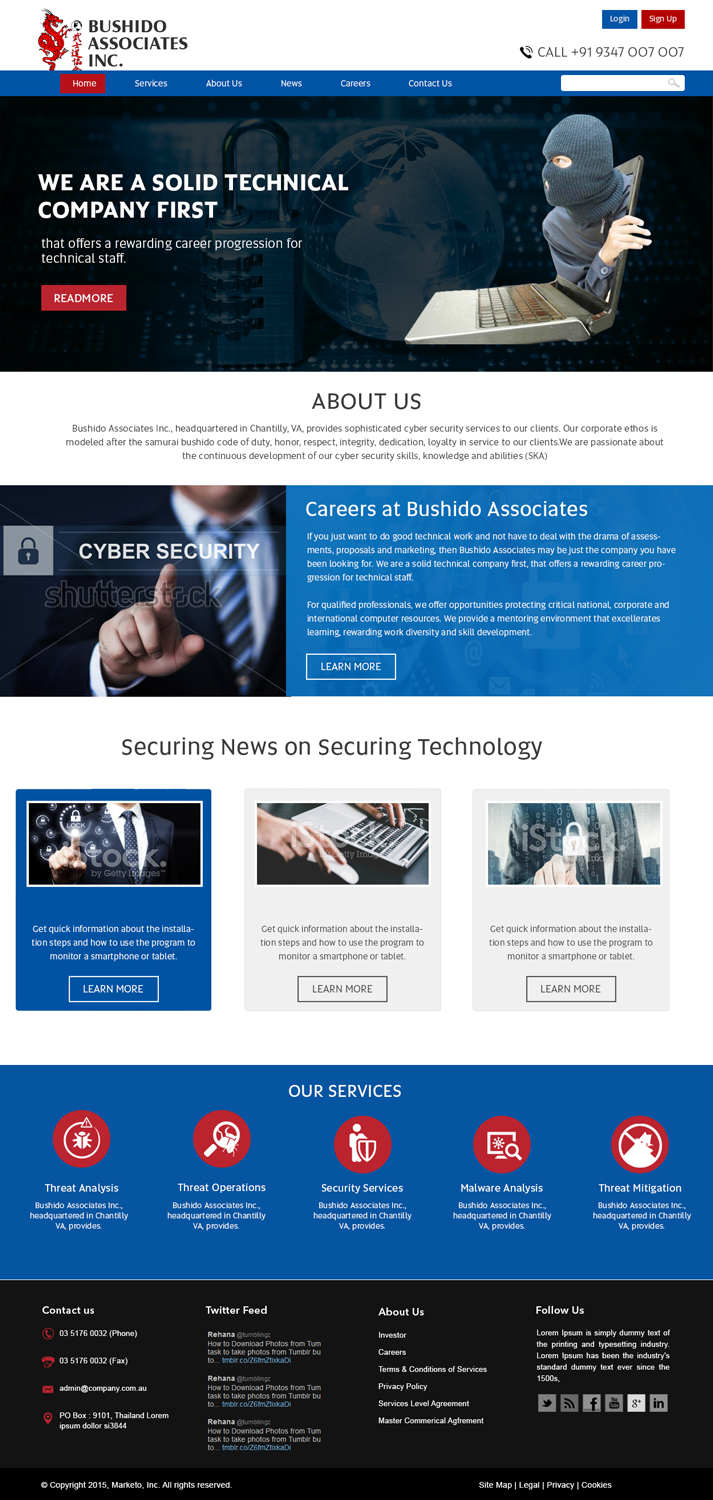 Web Design by webxvision for Bushido Associates, Inc. | Design #10126440