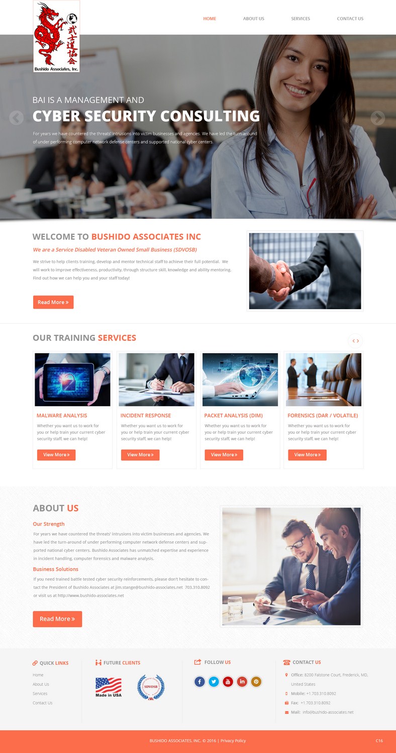 Diseño Web por pb para Bushido Associates, Inc. | Diseño #9912791