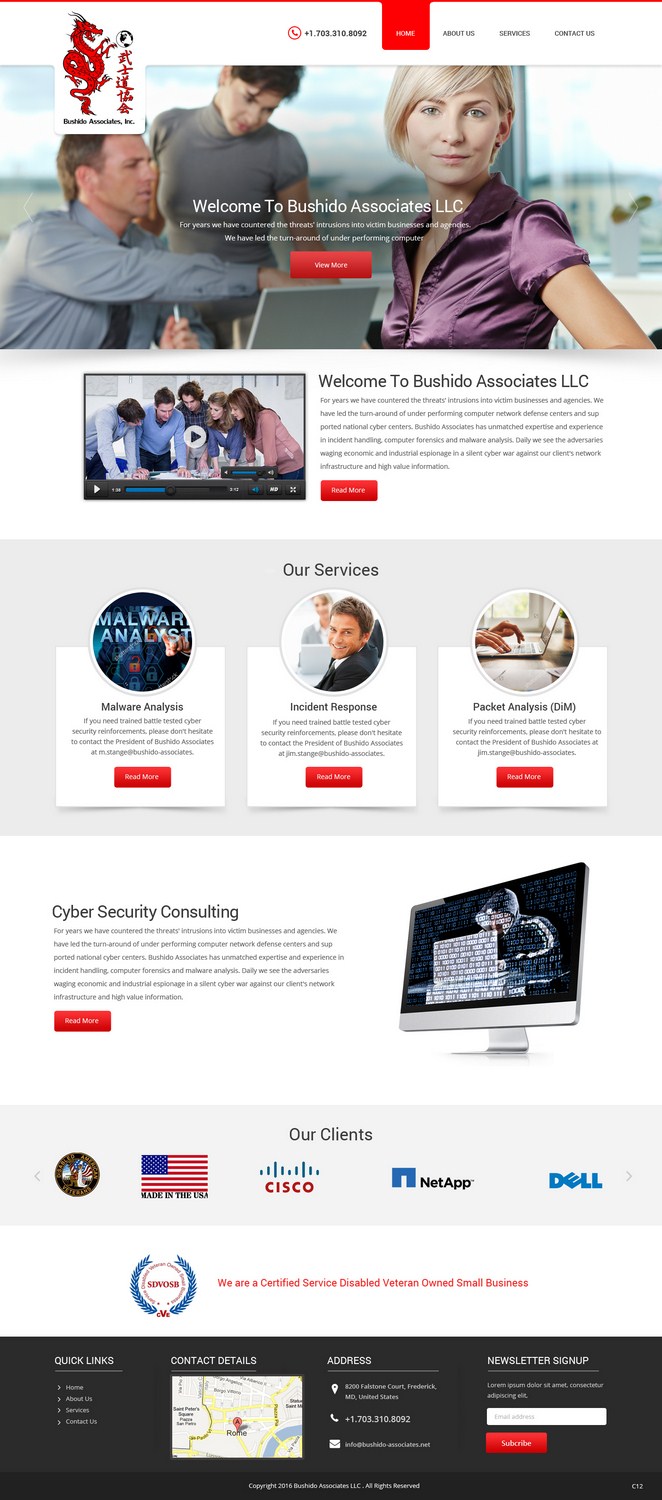 Web Design by pb for Bushido Associates, Inc. | Design #9912804