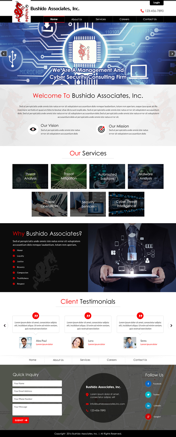 Web-Design von Sbss für Bushido Associates, Inc. | Design #10158213
