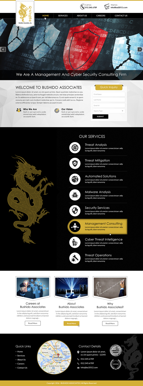 Web Design by Sbss for Bushido Associates, Inc. | Design: #10267238