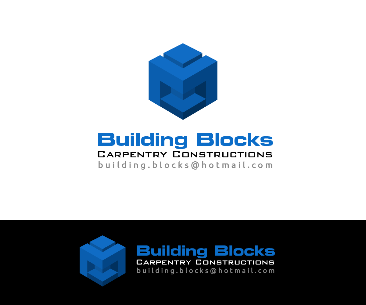 Professional, Bold, Carpentry Logo Design for Building Blocks Carpentry ...