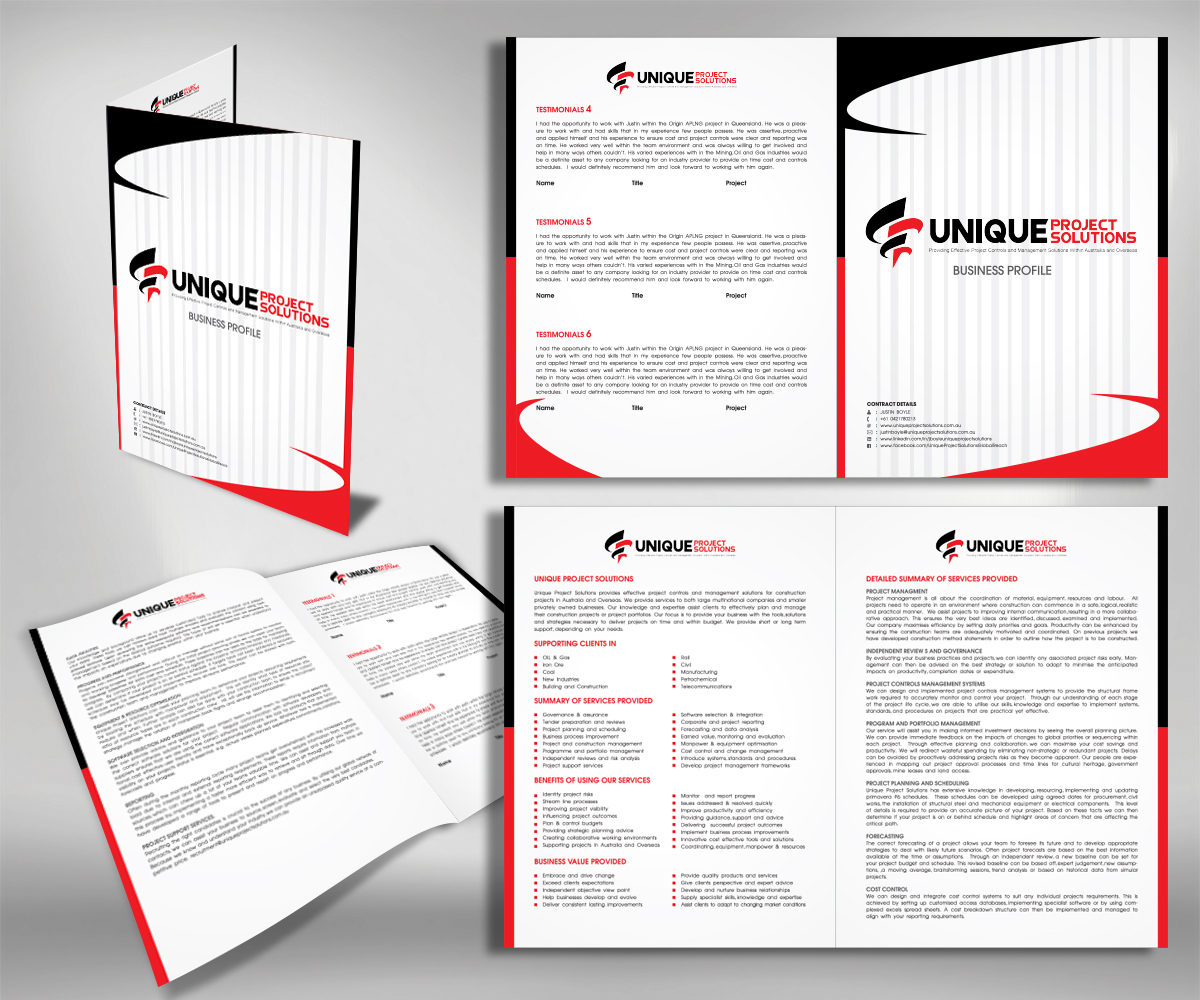 Brochure Design by M.Shahnawaz Siddiqui for Unique Project Solutions | Design #2154381