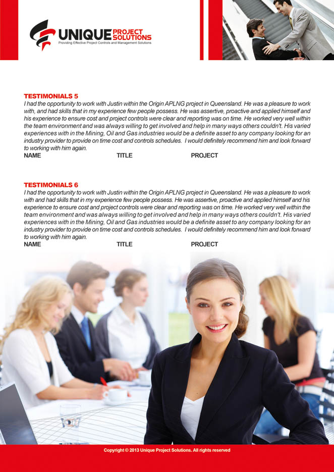 Brochure Design by Maya Dadgar for Unique Project Solutions | Design #2152759