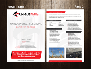 Brochure Design by meet007 for Unique Project Solutions | Design: #2146436