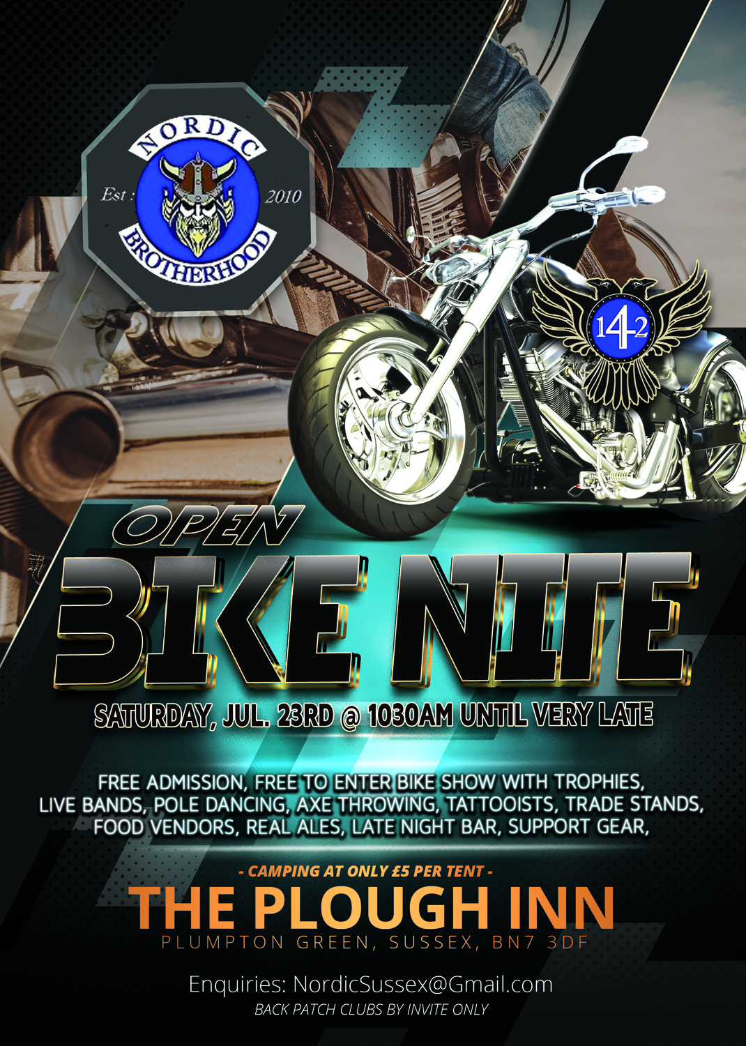 Flyer Design by Brian Ellis for Nordic Brotherhood Sussex | Design #9936702