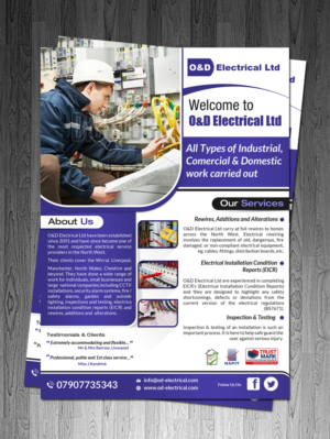 Flyer Design by debdesign for O&D Electrical LTD | Design: #9908594