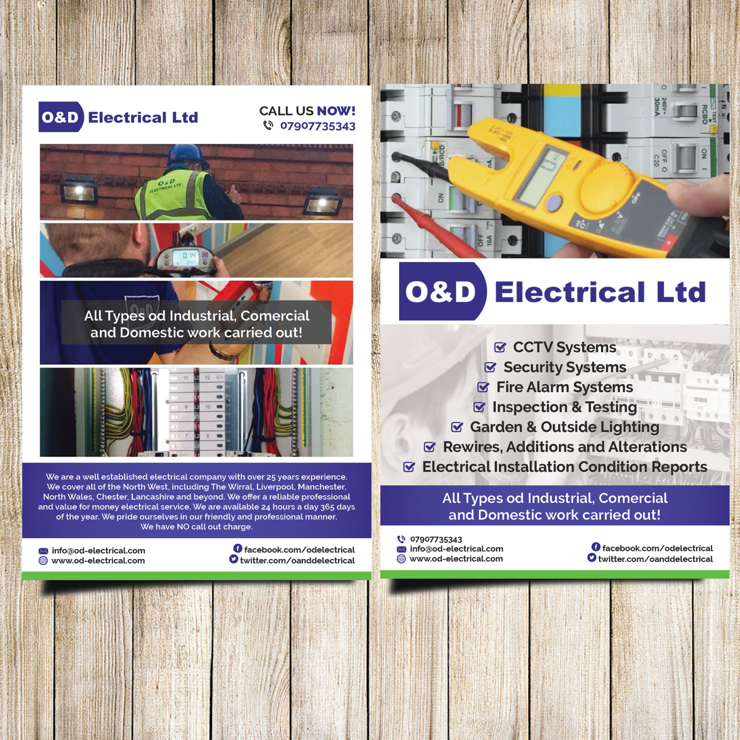 Flyer Design by Masha K for O&D Electrical LTD | Design #9970611