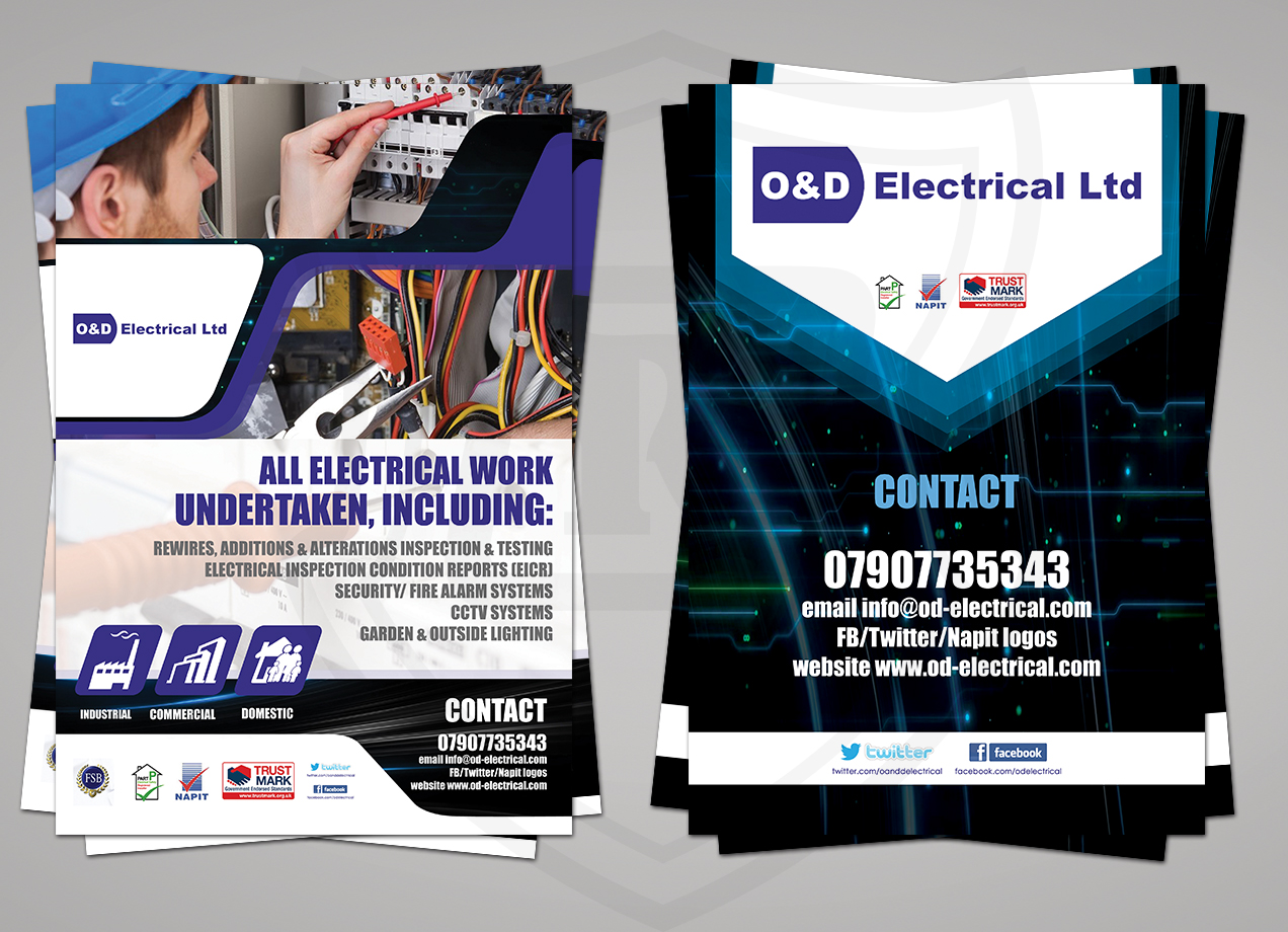 Flyer Design by RGraphic for O&D Electrical LTD | Design #9915695