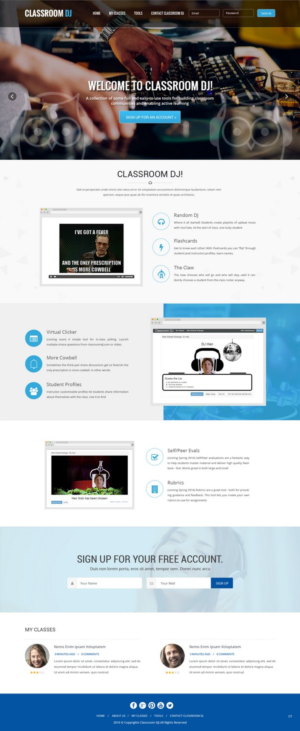 Web Design by pb for ClassroomDJ.com | Design: #10012801