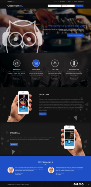 Diseño Web por pb para ClassroomDJ.com | Diseño: #10191152