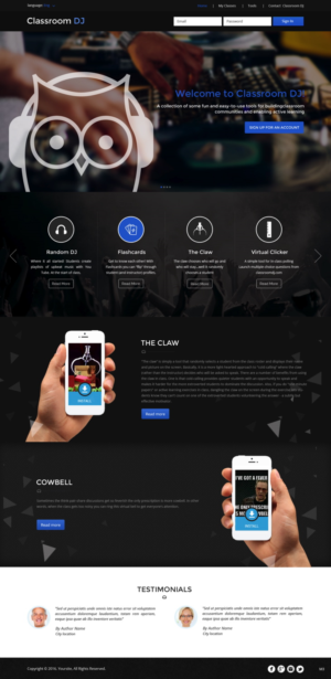 Web Design by pb for ClassroomDJ.com | Design: #10191153