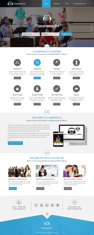Diseño Web por pb para ClassroomDJ.com | Diseño: #10202607
