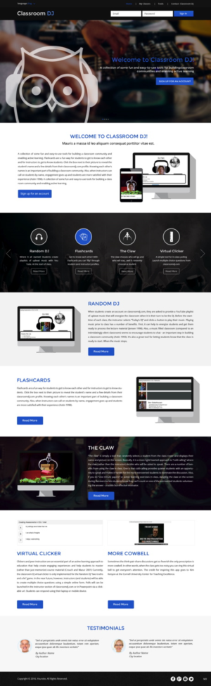 Web Design by pb for ClassroomDJ.com | Design: #10219055