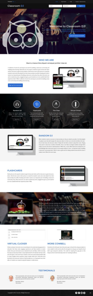 Web Design by pb for ClassroomDJ.com | Design: #10264350
