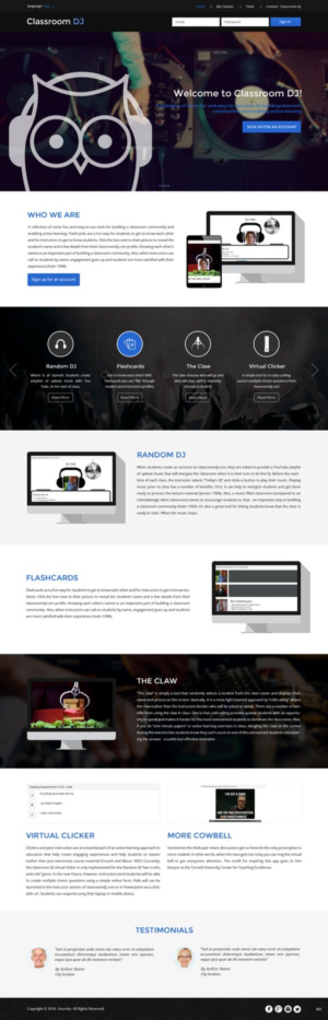 Diseño Web por pb para ClassroomDJ.com | Diseño: #10275492