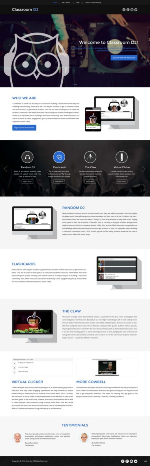 Diseño Web por pb para ClassroomDJ.com | Diseño: #10322779