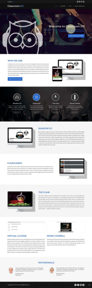 Diseño Web por pb para ClassroomDJ.com | Diseño: #10322780