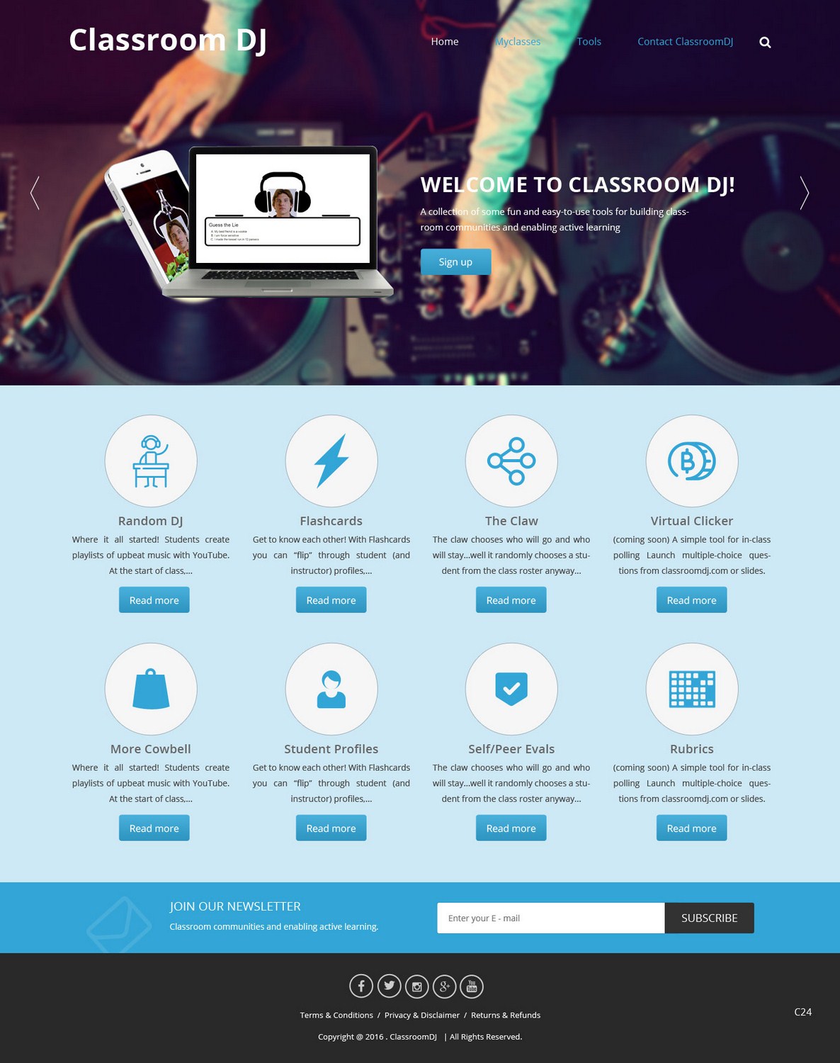 Diseño Web por pb para ClassroomDJ.com | Diseño #9934507